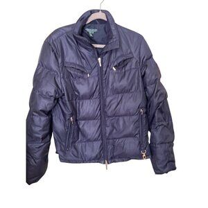 Lauren Ralph Lauren Active Navy Down Puffer Jacket Large Outdoors Gorpcore
